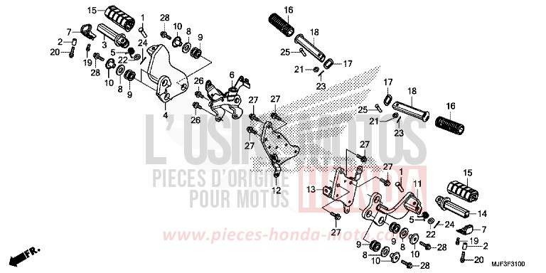 STUFE von CTX700 ABS DARKNESS BLACK METALLIC (NH463) von 2014